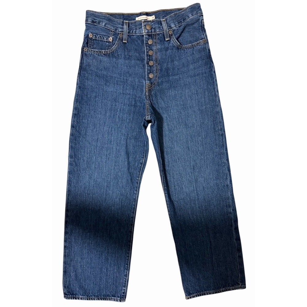 Levis Ribcage Straight Ankle Snap Button Fly Jeans Women's Size 29